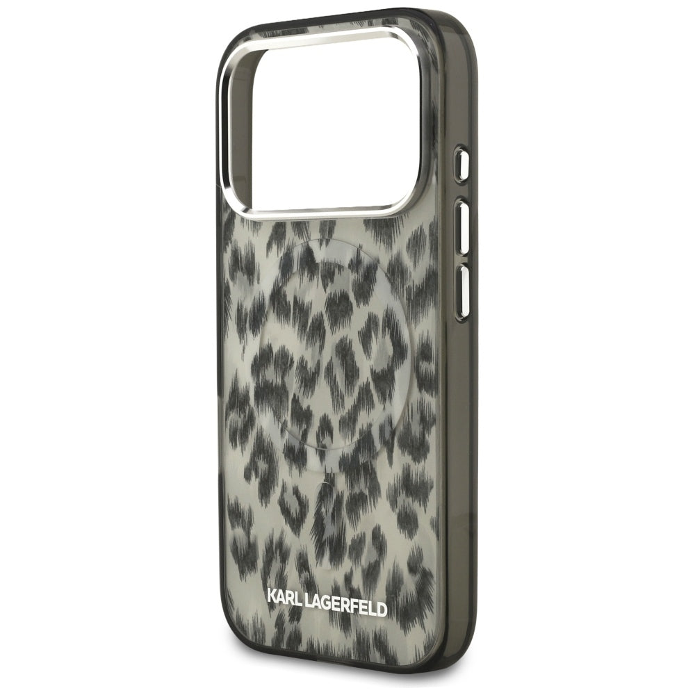 MagSafe-skal för Apple iPhone 17 Pro, Karl Lagerfeld, IML Leopardmönster, Brun