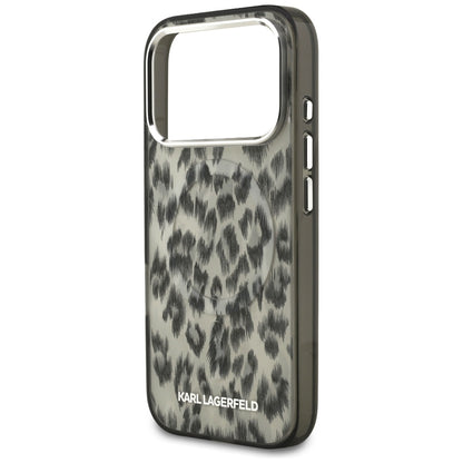 MagSafe-skal för Apple iPhone 17 Pro, Karl Lagerfeld, IML Leopardmönster, Brun