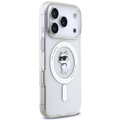 MagSafe-skal för Apple iPhone 17 Pro, Karl Lagerfeld, IML Logo Choupette, Transparent