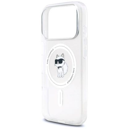 MagSafe-skal för Apple iPhone 17 Pro, Karl Lagerfeld, IML Logo Choupette, Transparent