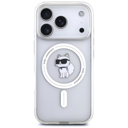 MagSafe-skal för Apple iPhone 17 Pro, Karl Lagerfeld, IML Logo Choupette, Transparent