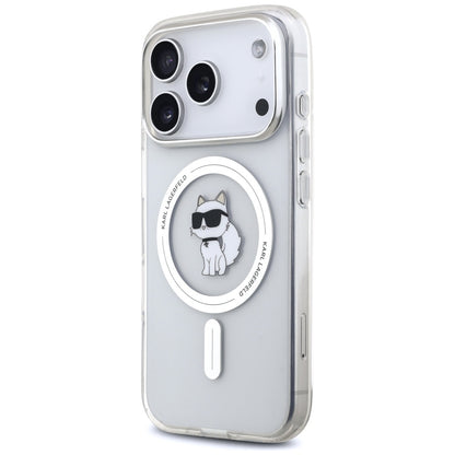 MagSafe-skal för Apple iPhone 17 Pro, Karl Lagerfeld, IML Logo Choupette, Transparent