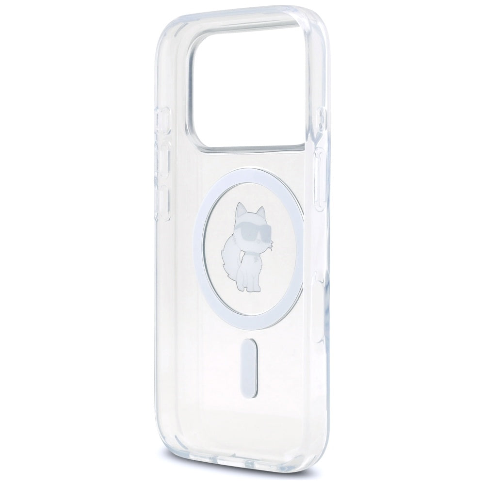 MagSafe-skal för Apple iPhone 17 Pro, Karl Lagerfeld, IML Logo Choupette, Transparent