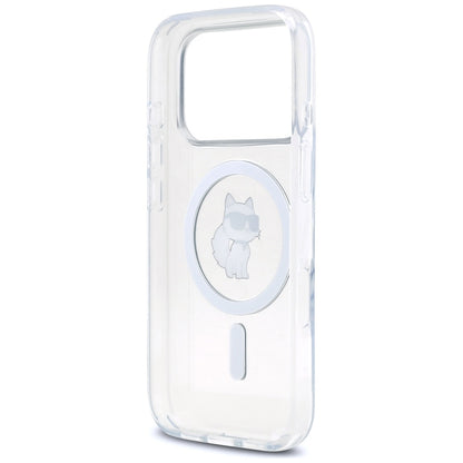MagSafe-skal för Apple iPhone 17 Pro, Karl Lagerfeld, IML Logo Choupette, Transparent
