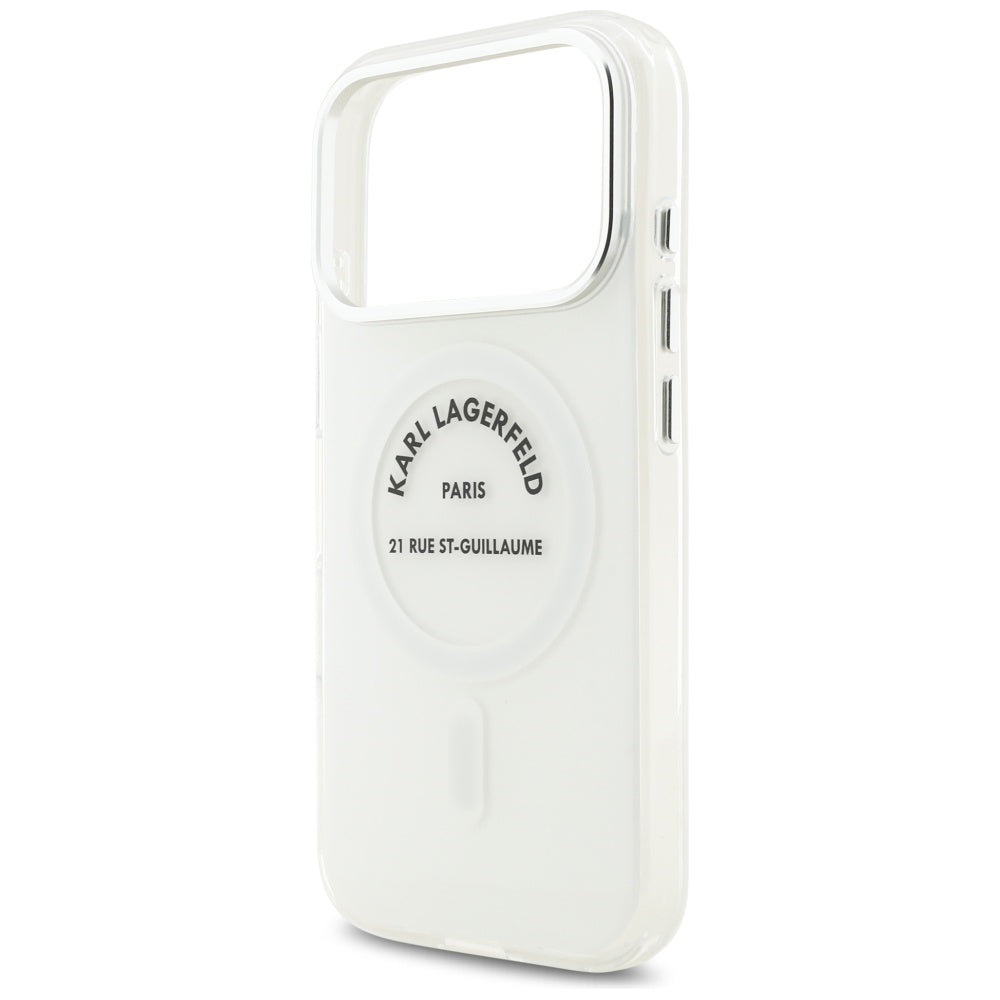 MagSafe-skal för Apple iPhone 17 Pro, Karl Lagerfeld, IML Logo RSG, Transparent