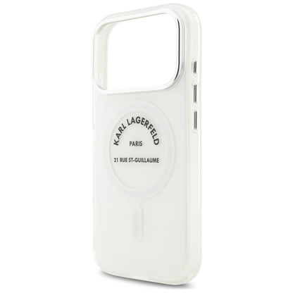 MagSafe-skal för Apple iPhone 17 Pro, Karl Lagerfeld, IML Logo RSG, Transparent
