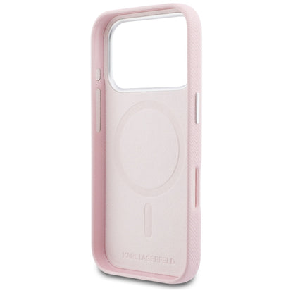 MagSafe Case for Apple iPhone 17 Pro, Karl Lagerfeld, Karl Head Logo, Pink