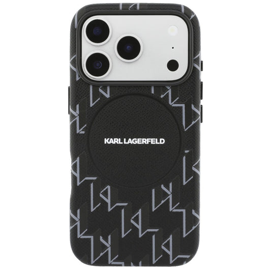 MagSafe-skal för Apple iPhone 17 Pro, Karl Lagerfeld, KL Monogram Logo, Svart