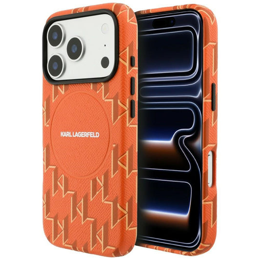 MagSafe-skal för Apple iPhone 17 Pro, Karl Lagerfeld, KL Monogram Logo, Orange
