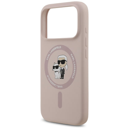 MagSafe-skal för Apple iPhone 17 Pro, Karl Lagerfeld, Ring Karl & Choupette, Rosa