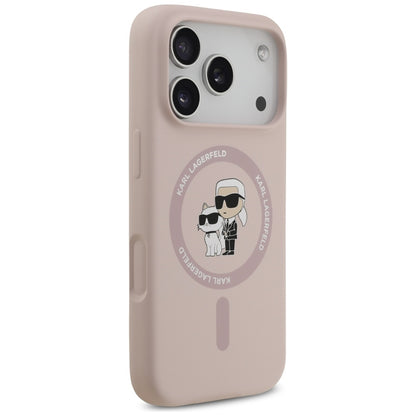 MagSafe-skal för Apple iPhone 17 Pro, Karl Lagerfeld, Ring Karl & Choupette, Rosa
