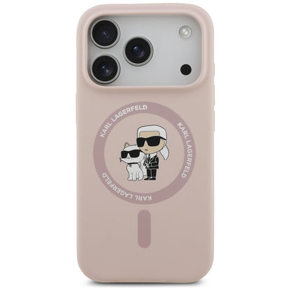 MagSafe-skal för Apple iPhone 17 Pro, Karl Lagerfeld, Ring Karl & Choupette, Rosa