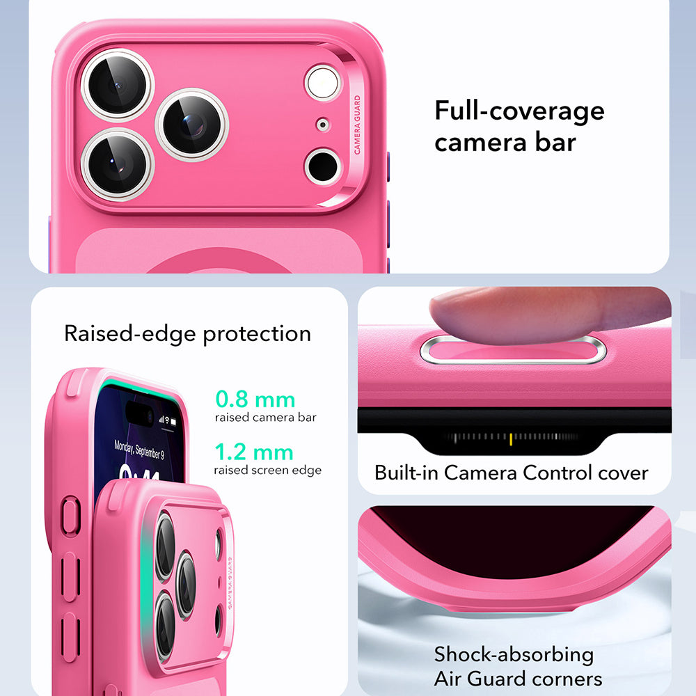 MagSafe-skal för Apple iPhone 17 Pro Max, ESR, Classic Hybrid, Satinrosa