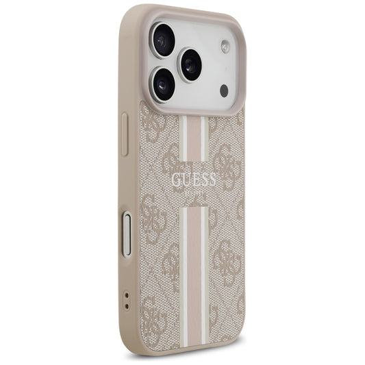MagSafe-skal för Apple iPhone 17 Pro Max, Guess, 4G Printed Stripes, Rosa