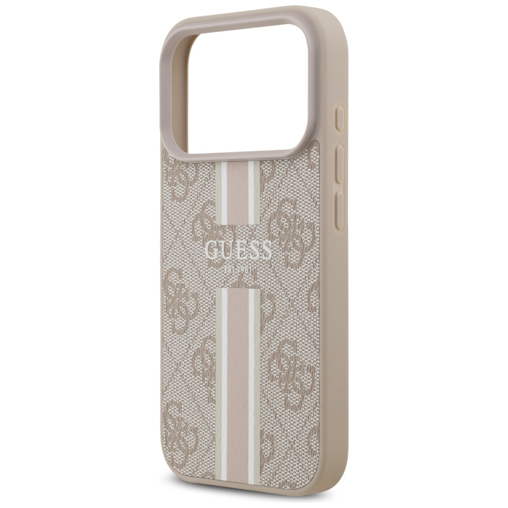 MagSafe-skal för Apple iPhone 17 Pro Max, Guess, 4G Printed Stripes, Rosa