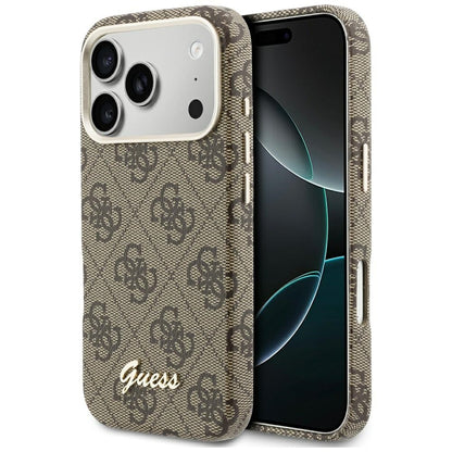 MagSafe-skal för Apple iPhone 17 Pro Max, Guess, 4G Script Logo, Brun