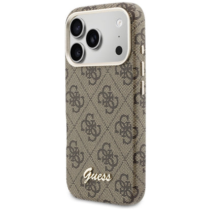 MagSafe-skal för Apple iPhone 17 Pro Max, Guess, 4G Script Logo, Brun
