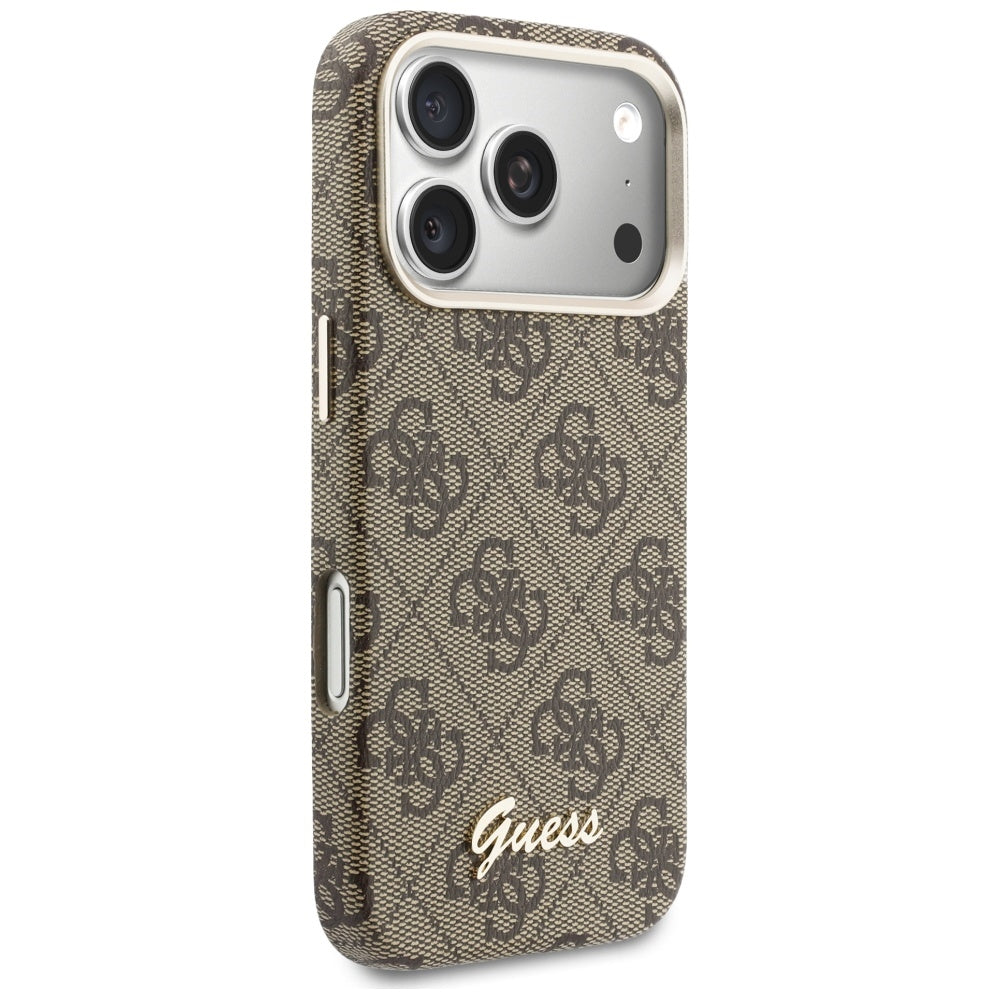 MagSafe-skal för Apple iPhone 17 Pro Max, Guess, 4G Script Logo, Brun