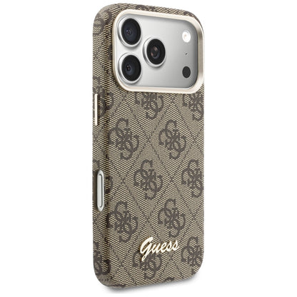 MagSafe-skal för Apple iPhone 17 Pro Max, Guess, 4G Script Logo, Brun