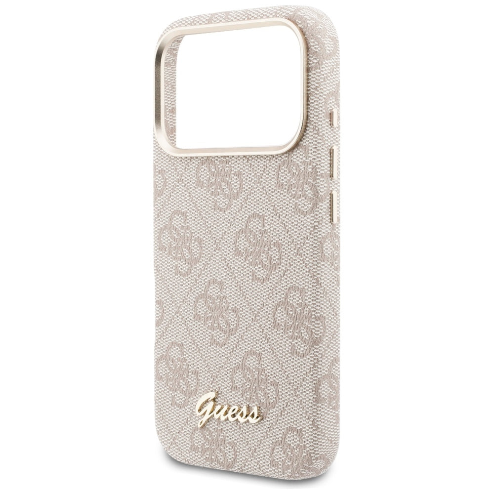MagSafe-skal för Apple iPhone 17 Pro Max, Guess, 4G Script Logo, Rosa