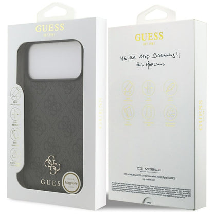 MagSafe-skal för Apple iPhone 17 Pro Max, Guess, 4G Small and Classic Logo, Svart