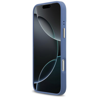 MagSafe-skal för Apple iPhone 17 Pro Max, Guess, 4G Strass Logo with Big Strap, Blå