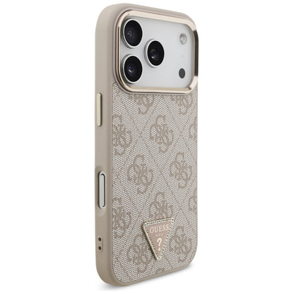 MagSafe-skal för Apple iPhone 17 Pro Max, Guess, 4G Triangle Logo, Guldrosa