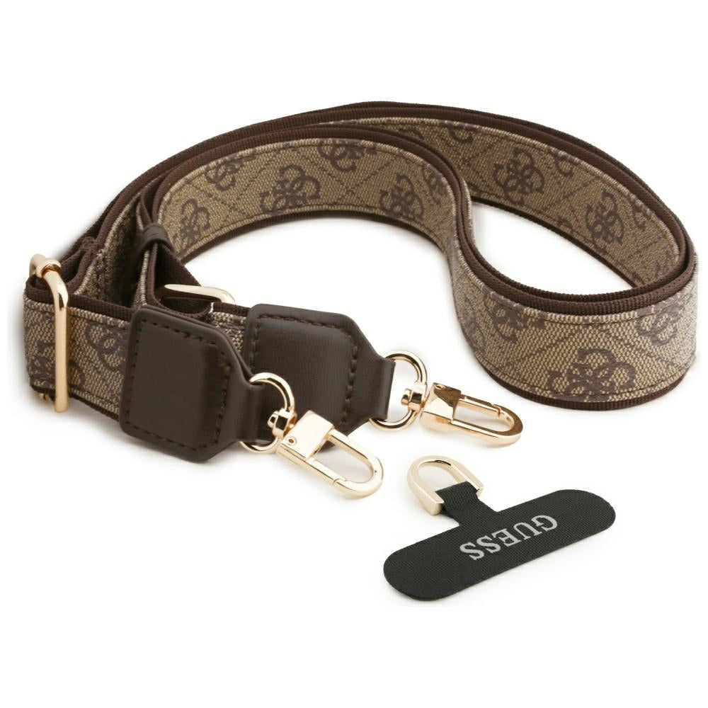 MagSafe-fodral för Apple iPhone 17 Pro Max, Guess, 4G Triangle Logo with Big Strap, Brun