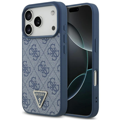 MagSafe-skal för Apple iPhone 17 Pro Max, Guess, 4G Triangle Strass, Blå