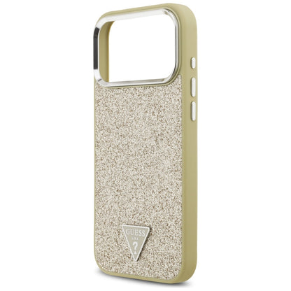 MagSafe-skal för Apple iPhone 17 Pro Max, Guess, Glitter Triangle Logo, Guld