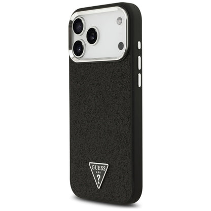 MagSafe-fodral för Apple iPhone 17 Pro Max, Guess, Glitter Triangle Logo, Svart