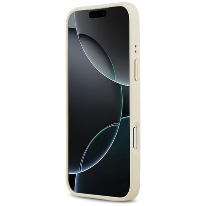 MagSafe Case for Apple iPhone 17 Pro Max, Guess, Grained Strass Logo, Beige