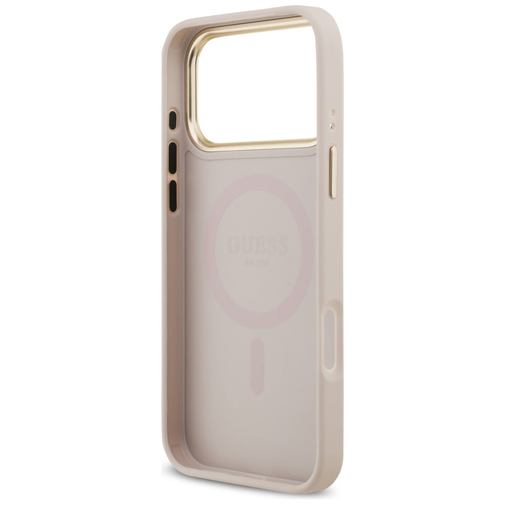 MagSafe-skal för Apple iPhone 17 Pro Max, Guess, Grained Strass Logo, Rosa