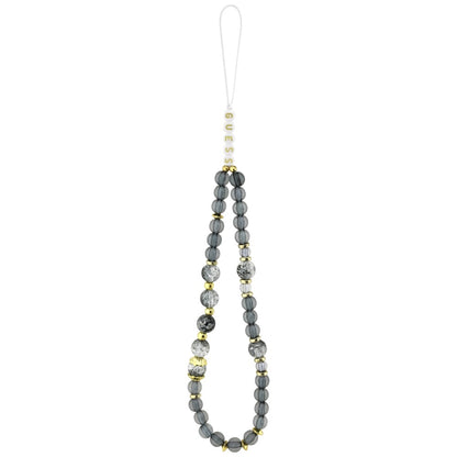 MagSafe-fodral för Apple iPhone 17 Pro Max, Guess, IML Flowers with Pearl Strap, Svart