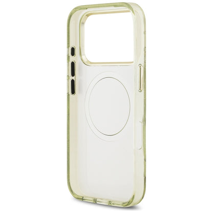 MagSafe-skal för Apple iPhone 17 Pro Max, Guess, IML Metal Glitter Flowers Triangle, Grön