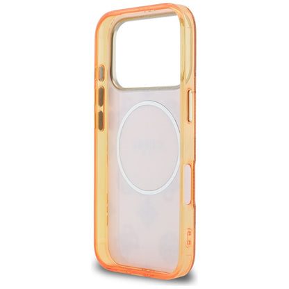MagSafe Case for Apple iPhone 17 Pro Max, Guess, IML Peony Dot, Orange