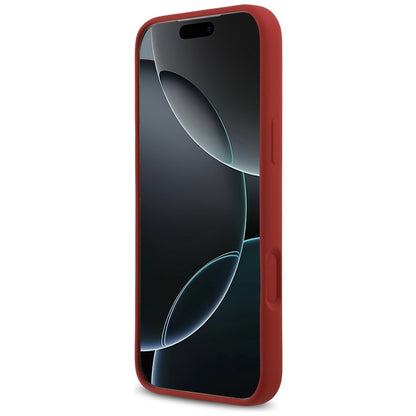 MagSafe-skal för Apple iPhone 17 Pro Max, Guess, Script Metal Logo, Röd