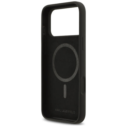 MagSafe-skal för Apple iPhone 17 Pro Max, Karl Lagerfeld, Heart Sign Logo, Svart