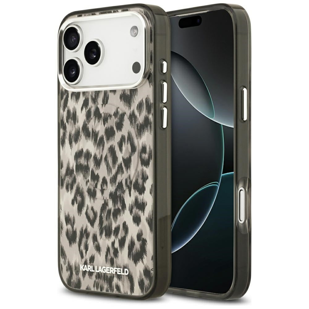 MagSafe-skal för Apple iPhone 17 Pro Max, Karl Lagerfeld, IML Leopardmönster, Brun
