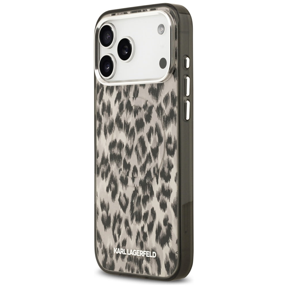 MagSafe-skal för Apple iPhone 17 Pro Max, Karl Lagerfeld, IML Leopardmönster, Brun