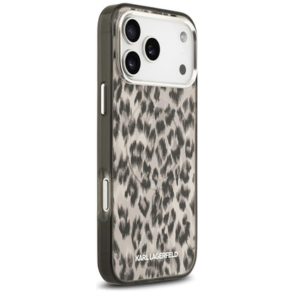 MagSafe-skal för Apple iPhone 17 Pro Max, Karl Lagerfeld, IML Leopardmönster, Brun