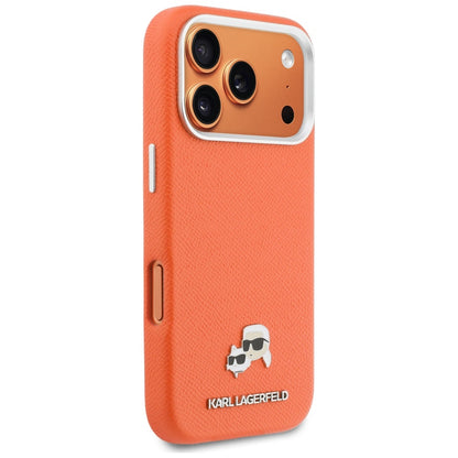 MagSafe-skal för Apple iPhone 17 Pro Max, Karl Lagerfeld, Karl & Choupette Head's Pin, Orange