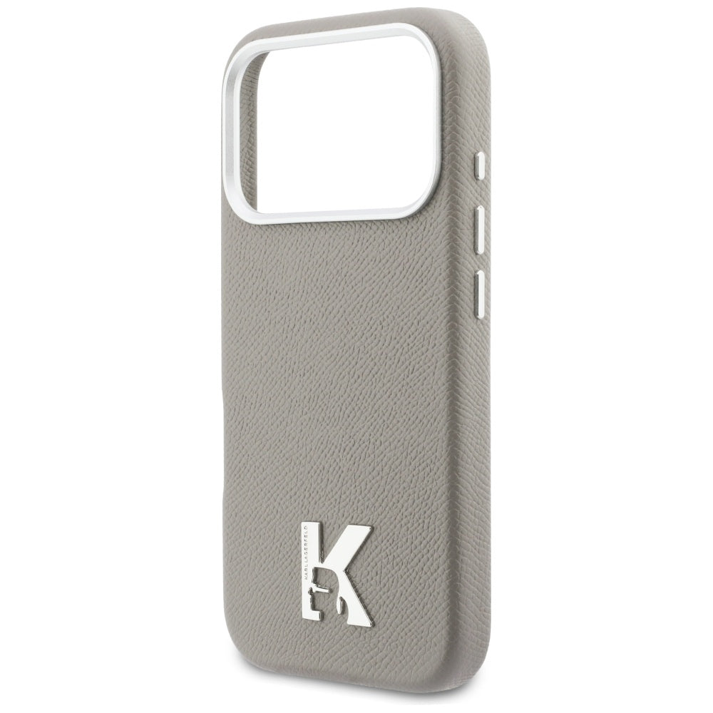 MagSafe Case for Apple iPhone 17 Pro Max, Karl Lagerfeld, Karl Head Logo, Grey