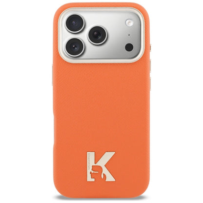 MagSafe Case for Apple iPhone 17 Pro Max, Karl Lagerfeld, Karl Head Logo, Orange