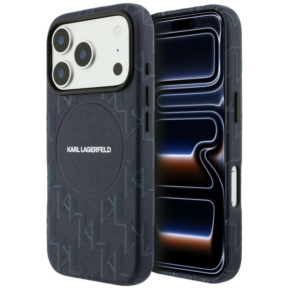 MagSafe-skal för Apple iPhone 17 Pro Max, Karl Lagerfeld, KL Monogram Logo, Blå