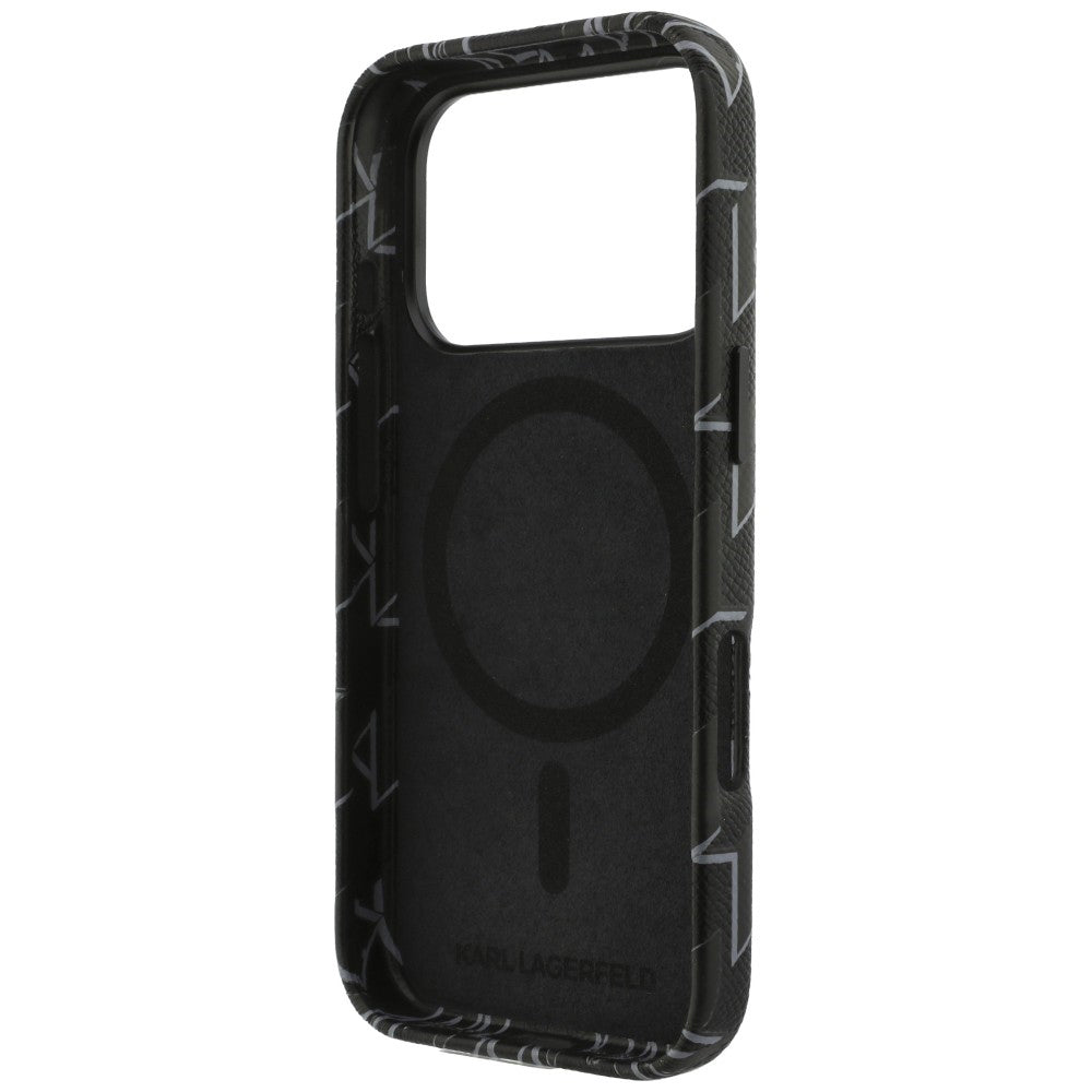 MagSafe-skal för Apple iPhone 17 Pro Max, Karl Lagerfeld, KL Monogram Logo, Svart