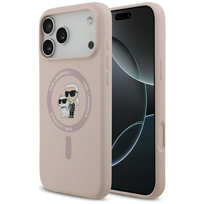 MagSafe-skal för Apple iPhone 17 Pro Max, Karl Lagerfeld, Ring Karl & Choupette, Rosa