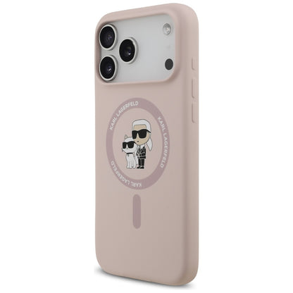 MagSafe-skal för Apple iPhone 17 Pro Max, Karl Lagerfeld, Ring Karl & Choupette, Rosa