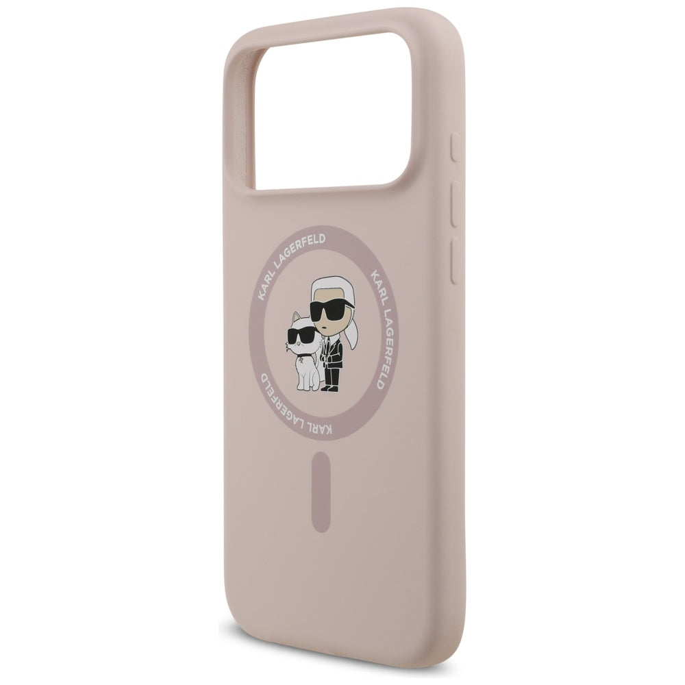 MagSafe-skal för Apple iPhone 17 Pro Max, Karl Lagerfeld, Ring Karl & Choupette, Rosa
