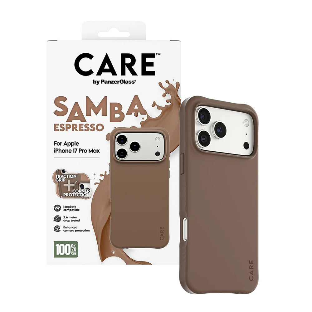 MagSafe-skal för Apple iPhone 17 Pro Max, PanzerGlass, Fashionable Care, Brun